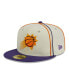 Фото #1 товара Men's Cream, Purple Phoenix Suns Piping 2-Tone 59FIFTY Fitted Hat