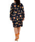 Plus Size Sylvia Floral-Print Pleated Wrap Dress