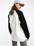 Фото #5 товара Pacsun manhattan slogan raglan long sleeve tshirt in black and white