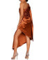 Terani Bronze Short Heavy Charmeuse Cocktail Dress Women's 6