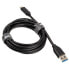 Фото #2 товара InLine USB 3.2 Gen.2 Kabel, Typ C auf A Stecker/Stecker, schwarz - 2m