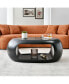 Modern Fiberglass Coffee Table for Living Room/Office (Black or White)