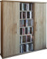 Фото #1 товара Holz CD DVD Stand Regal Santo Glastür