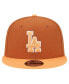 Фото #3 товара Men's Brown Los Angeles Dodgers Spring Color Two-Tone 9FIFTY Snapback Hat