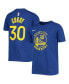 ფოტო #1 პროდუქტის Youth Stephen Curry Royal Golden State Warriors Logo Name Number Performance T-Shirt