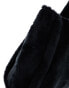 Pieces faux fur shopper bag in black