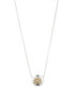 Sterling Silver Chain with 18K Gold Over Sterling Silver Crest Pendant Necklace
