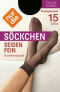 Söckchen seidenfein schwarz onesize 15 DEN, 1 St