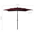Фото #14 товара Садовый зонт vidaXL Sonnenschirm Bordeauxrot 250 х 250 х 260 см