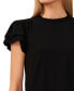 Women's Smocked Shoulder Double Ruffle Sleeve Top