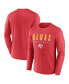 Фото #1 товара Men's Heathered Red Atlanta Hawks Where Legends Play Iconic Practice Long Sleeve T-shirt