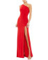 Mac Duggal Jersey One-Shoulder Draped Back Gown Women's