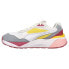 Фото #6 товара Puma RsMetric Lace Up Womens Grey, Pink, White, Yellow Sneakers Casual Shoes 39