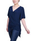 ფოტო #3 პროდუქტის Women's Short Sleeve Wrap Top