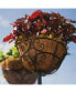 Фото #2 товара Садовый столб с вешалками для цветов Panacea черного цвета, комплект из 2 шт. с подкладками из кокоса
