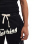 Good For Nothing contrast stitch shorts in black