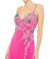 ფოტო #2 პროდუქტის Women's Multi Color Beaded Floral Cami Gown