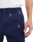 Polo Ralph Lauren Prepsters all over retro sports logo print flat front twill chino shorts in navy Синий, 2XL - W43-45 - фото #3