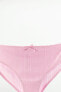 Pointelle briefs with lace trim