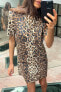 Animal print mini dress