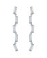 CRYSEL: Crystal Baguette Drop Earrings For Women