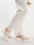 South Beach chunky tubular sandal in white