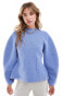 Фото #1 товара ASOS DESIGN crew neck structured jumper in blue