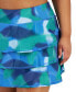 Plus Size Waves-Print Pull-On Flounce Skort, Created for Macy's