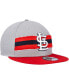 Фото #4 товара Men's Gray, Red St. Louis Cardinals Band 9FIFTY Snapback Hat