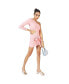 Фото #3 товара Women's Pink Solid Cutout Dress
