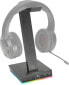 SPEEDLINK Excello Illuminated Headset Stand with 3-Port USB 2.0 Hub and Integrated Soundcard