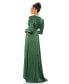 Women's Ieena Satin Puff Shoulder Rhinestone Encrusted Gown