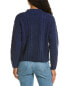 Frances Valentine Fisherman Skipper Wool Sweater Women's Blue 3X