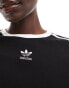 adidas Originals three stripe baby tee in black