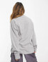 ASOS DESIGN long sleeve oversized longline t-shirt in grey marl Серо-черный, US 0 - фото #8