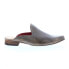 Фото #1 товара Bed Stu Brenda F392013 Womens Gray Leather Slip On Mule Flats Shoes 10
