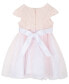 Baby Girls Lace Cap Sleeve and Double Bow Dress