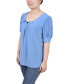 Фото #3 товара Women's Short Sleeve Balloon Sleeve Top