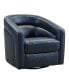 Фото #1 товара Desi 32" Genuine Leather in Contemporary Swivel Accent Chair