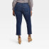 Фото #4 товара Women's High-Rise Slim Straight Fit Cropped Jeans - Universal Thread Dark Wash