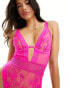 Ann Summers Eternal non-padded plunge bodysuit in pink Розовый, XS - фото #2