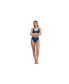Plus Size Solid Textured V neck Bikini swim top