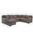 Фото #22 товара CLOSEOUT! Loranna 3-Pc. Fabric Sectional with Chaise, Created for Macy's