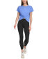 ფოტო #3 პროდუქტის Women's Knot-Front Metallic Logo T-Shirt