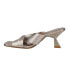 Фото #3 товара VANELi Taber Metallic Kitten Heels Womens Silver Dress Sandals TABER-312650