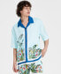 ფოტო #1 პროდუქტის Men's Thom Regular-Fit Tropical-Print Button-Down Camp Shirt, Created for Macy's