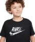 Big Kids Sportswear Cotton Logo Graphic T-Shirt Черный, M - фото #4