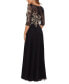 ფოტო #3 პროდუქტის Embroidered 3/4-Sleeve Gown