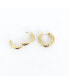 Фото #2 товара Thick Hoop Statement Earrings Gold