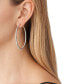 ფოტო #5 პროდუქტის Inside Outside Pave Hoop Earrings